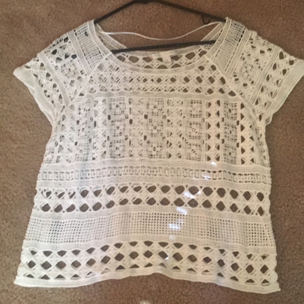 Lace crochet shirt